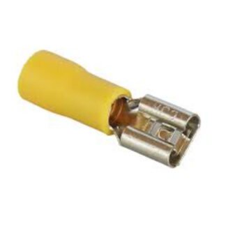 Lug Spade Female 6.3mm Yellow