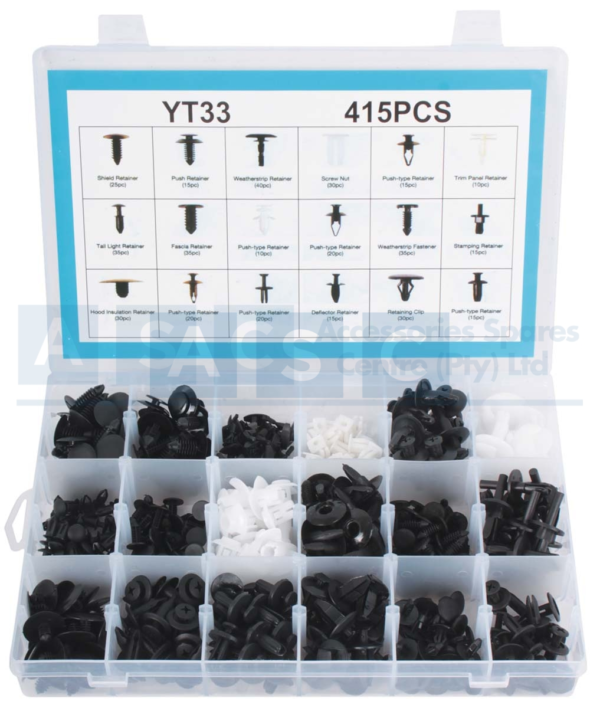 PANEL CLIPS ASSORTED 456 PCS W/TOOLS FOR TOYOTA/GM/FORD/HONDA/CHRYSLER