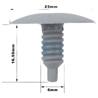 Panel Clip Button Grey 4/26