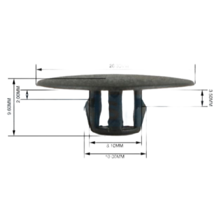 Panel Clip Blank 10mm 5/3